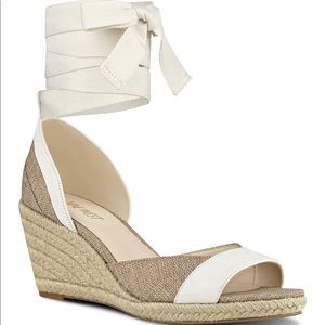 Nine West Ankle Tie Wedge Sandals